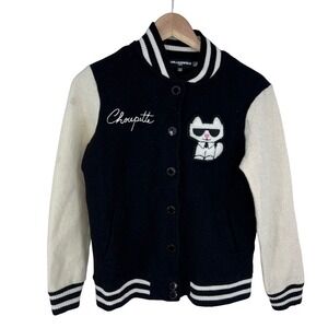 Karl Lagerfeld Paris Choupette Cat Varsity Jacket Spell Out Size S